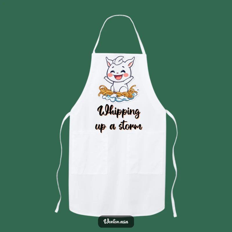 Funny Playful Wonton Noodle Apron - Humorous Food & Chef Gift