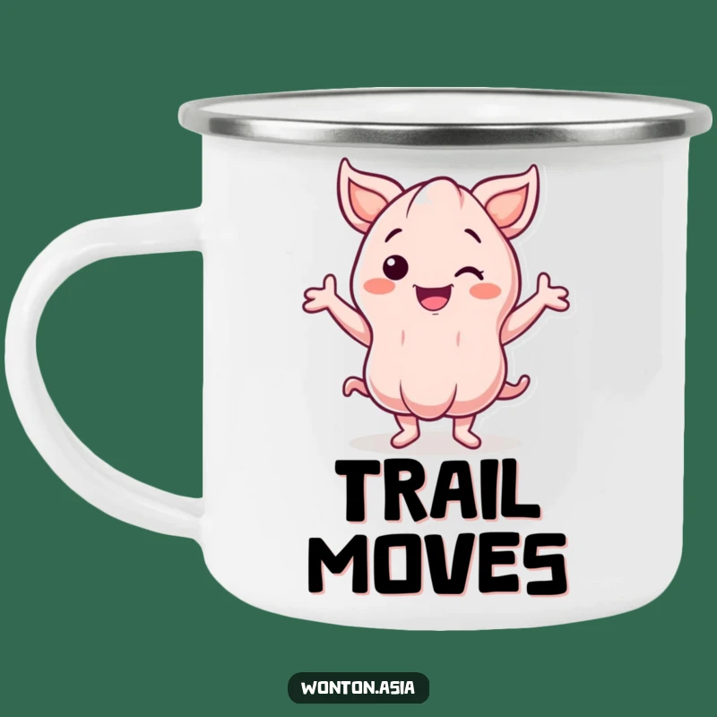 Funny Dancing Wonton Camping Mug: Adventure Fuel for Movers!