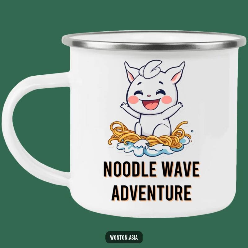 Funny Playful Wonton Camping Mug - Durable & Witty Outdoor Food Gift