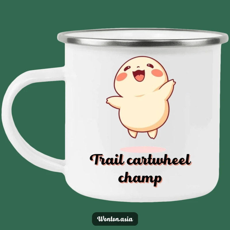 Funny Cheerful Wonton Camping Mug - Durable & Joyful Outdoor Gift