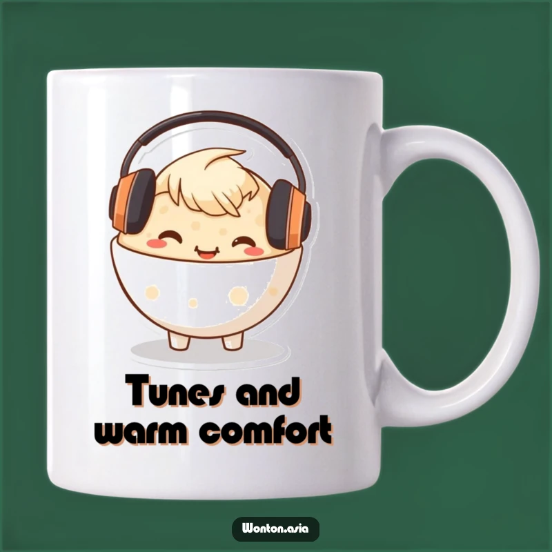Funny Congee Bowl Mug: Happy Beats, Perfect Music Lover Gift!