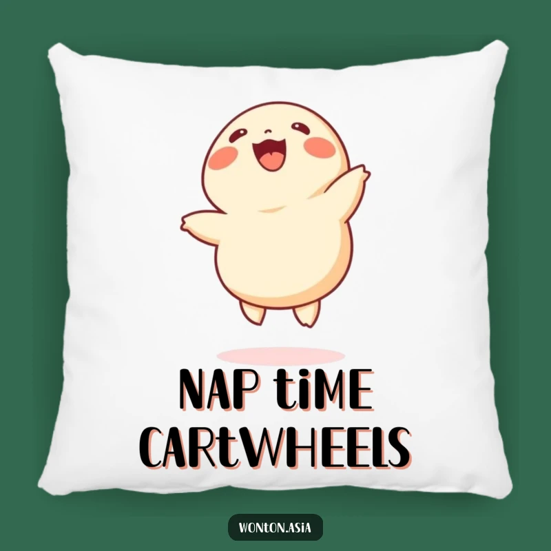 Funny Cheerful Wonton Pillow - Cozy Dumpling & Comical Home Decor