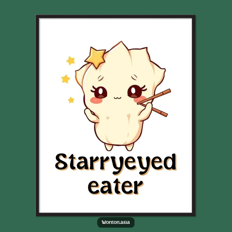 Funny Wonton Chopstick Juggling Digital Art: Instant Whimsy for Your Walls!