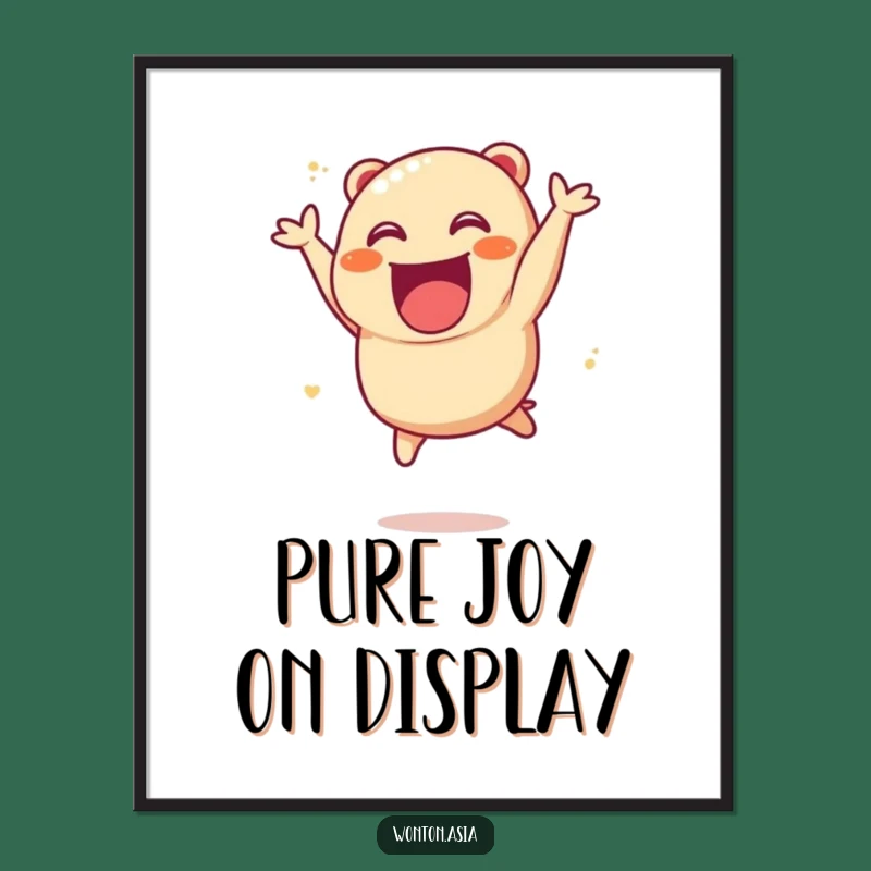 Funny Char Siu Bao Digital Art: Excited Dumpling Joyful Instant Download, Gift!