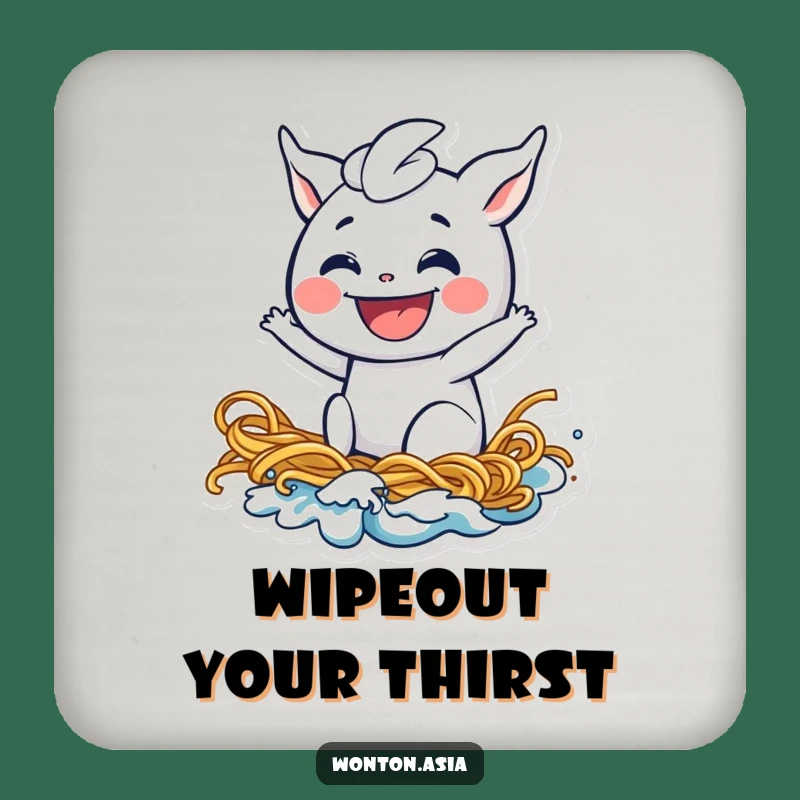 Funny Playful Wonton Coaster Set - Quirky Food & Drink Protection