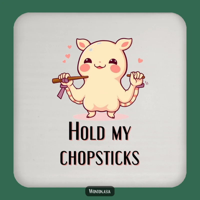 Funny Happy Wonton Coaster Set - Quirky Food & Drink Protection