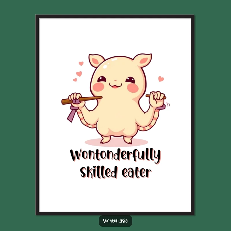 Funny Free Printable Wall Art: Wonton Juggling Chopsticks, Downloadable Art!