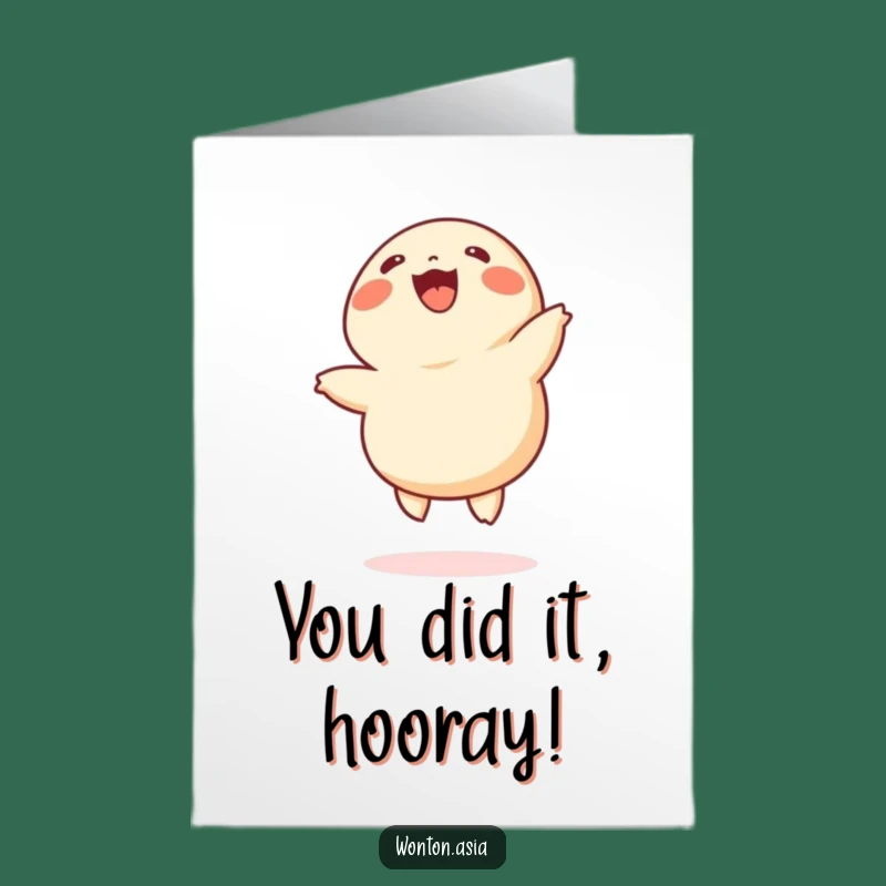 Free Printable Congrats Card: Wonton Cartwheeling, Funny Downloadable Gift!