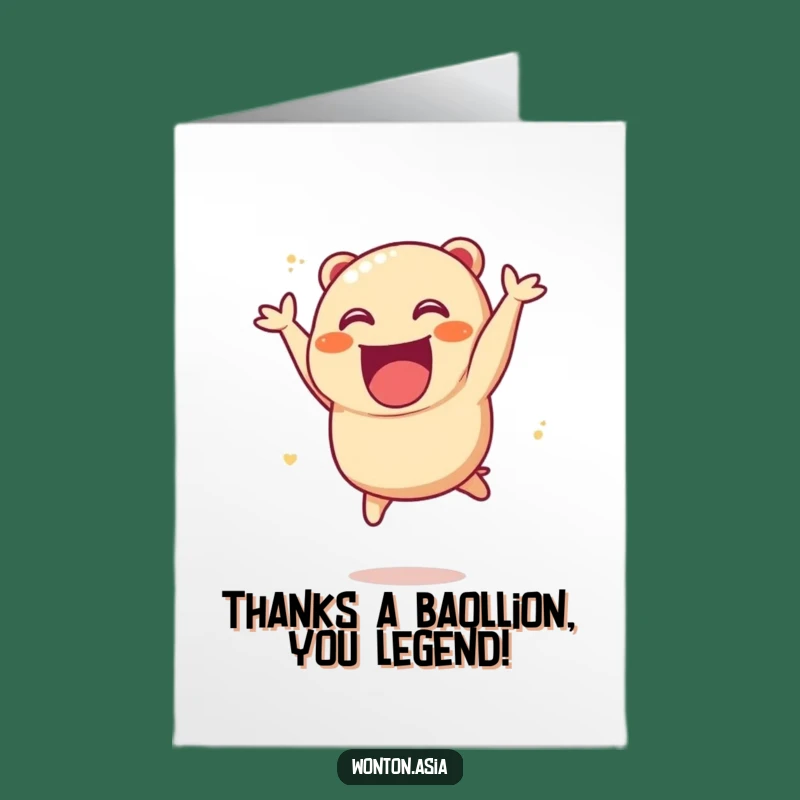 FREE Printable Char Siu Bao Thank You Card: Funny Downloadable Appreciation Gift