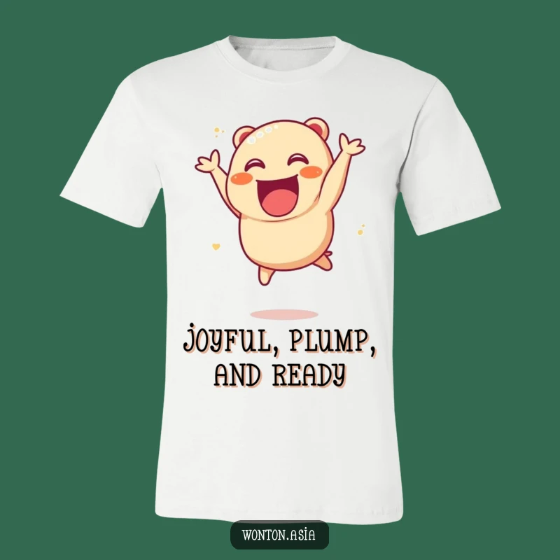 Funny Char Siu Bao T-Shirt: Joyful Dumpling Leap, Awesome Comedic Apparel!