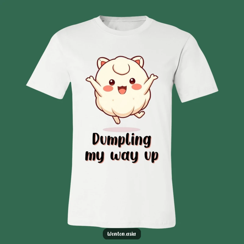 Funny Happy Wonton Leaping T-Shirt: Joyful Foodie Apparel Funny Gift