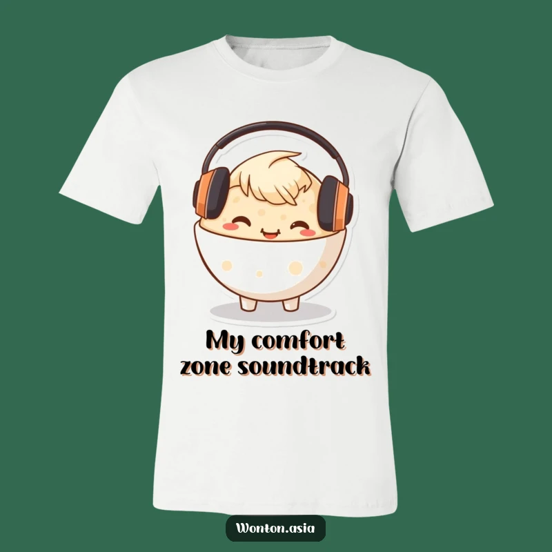 Funny Congee Bowl T-Shirt: Happy Music Vibes, Perfect Comfy Apparel Gift!