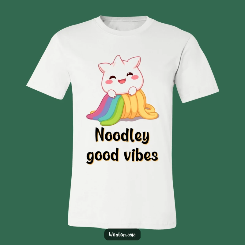 Funny Wonton Rainbow Noodle Slide T-Shirt: Wear Your Joy, A Hilarious Gift!