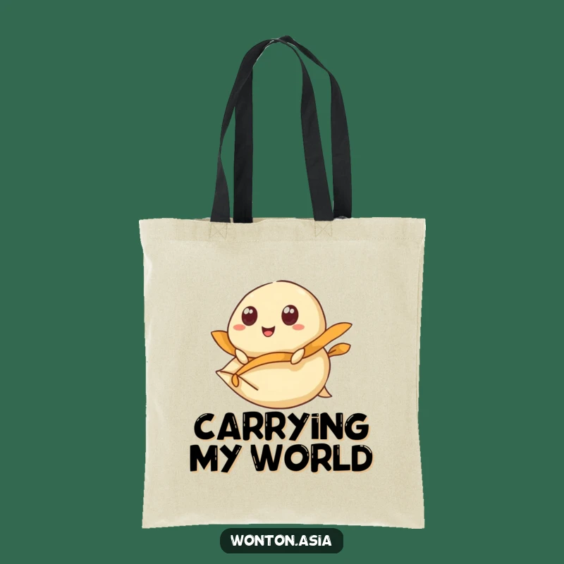 Funny Flying Dumpling Wonton Tote Bag: Carry Your Adventures!